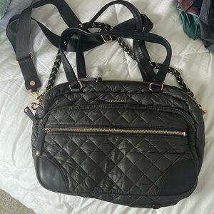 Mz Wallace Crosby dark gray red piping